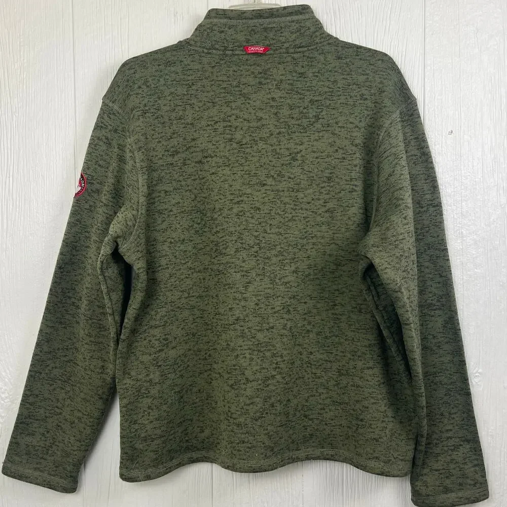 Canada Weather Gear Shirt mens XXL 1/4 button pullover mock collar front pockets